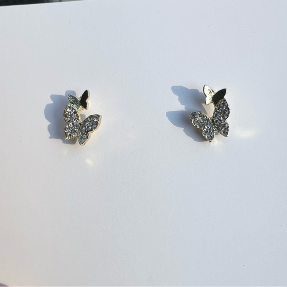 Jewelry - Gold Butterfly Stud Earrings